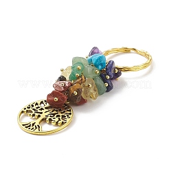 Porte-clés pendentif pierre gemme naturelle chakra&nbsp;KEYC-JKC00414-03