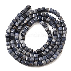 Filamenti di perline naturali zaffiri&nbsp;G-G259-B04-3x3mm