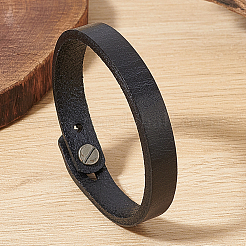 1 Stück handgefertigte Wickelarmbänder aus Leder im Punk-Retro-Ethno-Stil für Männer&nbsp;BJEW-LP0001-07