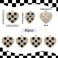 Pendenti con strass in lega da 30 pezzo&nbsp;ENAM-SC0008-21G