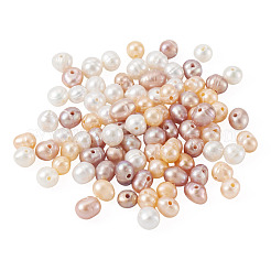 90 Uds. Perlas de agua dulce cultivadas naturales de 3 colores&nbsp;PEAR-TA0001-51
