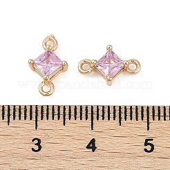 Connettori in ottone con maglie a rombo in vetro pavé&nbsp;X1-GLAA-Q088-001A