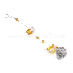 Decoraciones colgantes de vidrio facetado&nbsp;AJEW-WH0258-228D