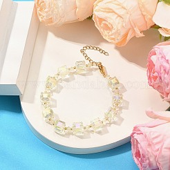 Braccialetti elasticizzati da donna con perline di vetro elettrolitico&nbsp;BJEW-JB11213-04