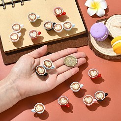 30 Stück 6 Farben Mini-Kaffeetasse Harz Display Dekorationen&nbsp;DJEW-YW0010-12