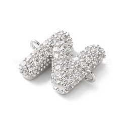 Liens lettres en laiton micro pavé de zircones cubiques&nbsp;KK-I717-04N-P