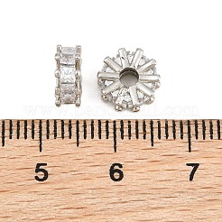 Pavé de perles de zircone cubique transparentes en laiton&nbsp;CU-CBA6A75-20P