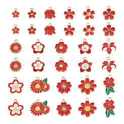 Colgantes de esmalte de aleación 64pcs 16 estilos&nbsp;ENAM-TA0004-11