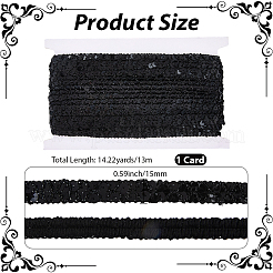 Perles pailletées en plastique et polyester&nbsp;OCOR-WH20016-04G