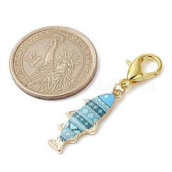 Décorations de pendentif en émail en alliage de poisson&nbsp;HJEW-JM01639
