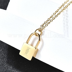 Collares colgantes de cadena rolo de acero inoxidable 304&nbsp;NJEW-S444-01G-05