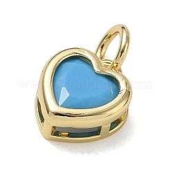 Messing ebnen Zirkonia Charms&nbsp;KK-CBA56EF-31G-05