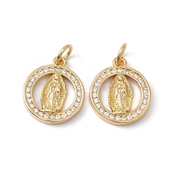 Porte micro ouvrent pendentifs zircone cubique en laiton de placage&nbsp;ZIRC-C040-44G-02