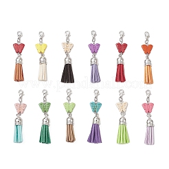 Pendentifs décoratifs en forme de papillon en turquoise synthétique&nbsp;HJEW-JM03736