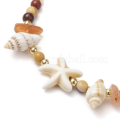 Bracciali regolabili con perline intrecciate per donna&nbsp;BJEW-JB11164-03