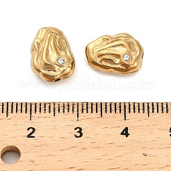304 Edelstahl Kristall Strass Perle&nbsp;STAS-U047-07G