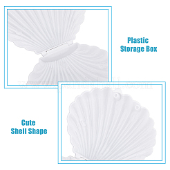 Muschelförmige Süßigkeiten-Aufbewahrungsbox aus Kunststoff&nbsp;AJEW-WH0472-90C