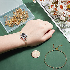 12 Stück Ionenplattierung (IP) 304 Edelstahl Rolo Kette Schieber Armband machen&nbsp;AJEW-HY00003
