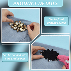 2 pz accessori per costumi con strass in vetro e fiori&nbsp;FIND-FG0004-81A