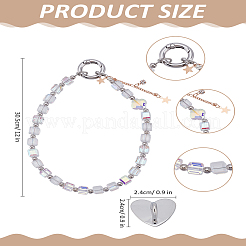 1 Set transparente Glaswürfel-Handygurte für Damen&nbsp;AJEW-LP0004-68