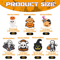 7 Stück 7 Stile Halloween Silikonperlen&nbsp;SIL-TA0003-29