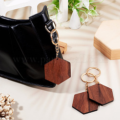 Porte-clés pendentifs en bois de noyer&nbsp;KEYC-TAC0034-06C