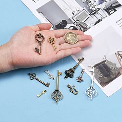 Tibetischer stil Aluminium Anhänger & Charms&nbsp;TIBEP-MSMC016-M