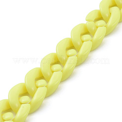 Handgefertigte undurchsichtige Acryl-Bordsteinketten&nbsp;AJEW-JB00662-08