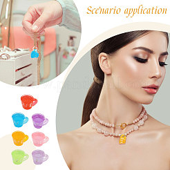 21pcs 7 couleurs pendentifs en résine transparente&nbsp;RESI-GL0001-09