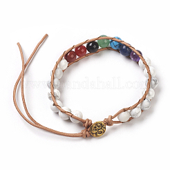 Natürliche Howlith Kordelarmbänder&nbsp;BJEW-E351-02A