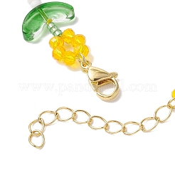Bracelets en perles de verre et en œil de tigre naturel pour femmes&nbsp;BJEW-MZ00259