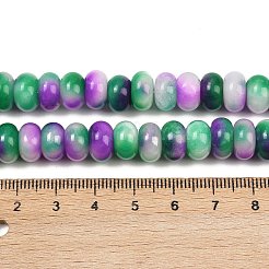 Gefärbt natürlichen weißen Jade Perlen Stränge&nbsp;G-G107-A25-01