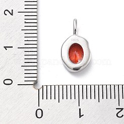 925 ovaler Anhänger aus Sterlingsilber mit Zirkonia&nbsp;STER-S006-01S-G