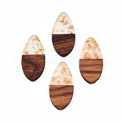 Colgantes de resina transparente y madera de nogal&nbsp;RESI-N025-032-A01