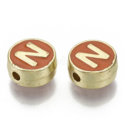 Perline smaltato in lega&nbsp;ENAM-S122-028N-NR