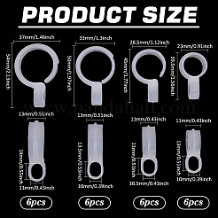 24 pieza de 4 estilos de clips de plástico PP a prueba de viento&nbsp;FIND-FG0004-56