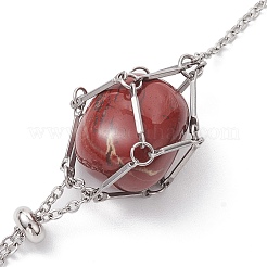 Anlaufgeschützter verstellbarer geflochtener 201 Edelstahl Makramee Beutel Kabelkette Schieber Armbandherstellung&nbsp;BJEW-JB10284-02