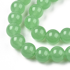 Chapelets de perles en verre imitation jade&nbsp;LS-GLAA-T032-J8mm-02