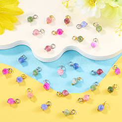 30 stücke 3 arten natürliche bunte turmalin würfel charms&nbsp;PALLOY-TA00370