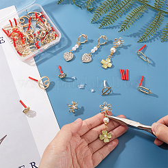 40 Stück Ohrstecker-BeZubehör aus Legierung in 10 Stilen&nbsp;FIND-PH0008-36