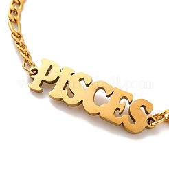 Constellation 202 Figaro-Gliederarmbänder aus Edelstahl für Damen und Herren&nbsp;LS-AJEW-U006-01B