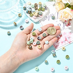 50 pièces de perles en porcelaine faites à la main de 10 couleurs&nbsp;PORC-YW0001-66