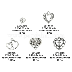 50 pz 5 stili pendenti in lega di stile tibetano&nbsp;FIND-YW0004-61