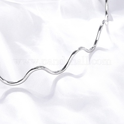304 Edelstahl-Gliederketten in Wellenform für Damen&nbsp;NJEW-S439-08P