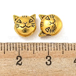 Perles de chaton en alliage de style tibétain&nbsp;X-TIBEP-GC178-AG-NR