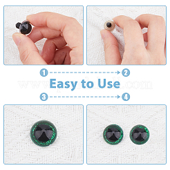 80 Set mit 10 Farben Plastikaugen für Puppen&nbsp;DIY-DC0002-38B