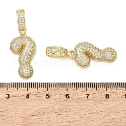 Colgante micropavé cubic zirconia de latón&nbsp;KK-P345-17G-02