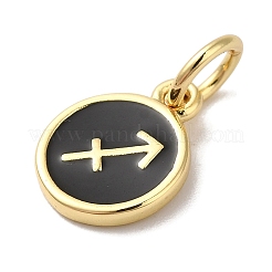 Echte 18 Karat vergoldete Messing Emaille Charms&nbsp;KK-L216-001G-C01