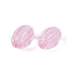 Perles de verre filées côtelées faites à la main&nbsp;X-LAMP-N042-01