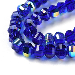 Transparentes perles de verre de galvanoplastie brins&nbsp;GLAA-Q099-C01-07-1